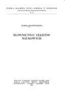Słownictwo tekstów naukowych