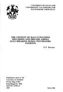 The content of hallucinations, delusions, and dreams among Zulu-speaking rural psychiatric patients