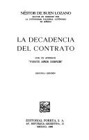 La decadencia del contrato