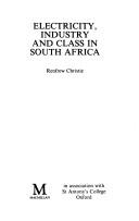 Electricity, industry, and class in South Africa
