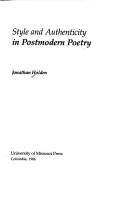 Style and authenticity in postmodern poetry
