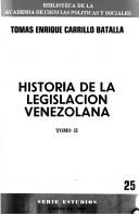 Historia de la legislación venezolana