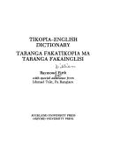 Tikopia-English dictionary =