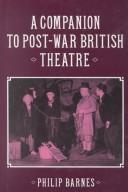 A companion to post-war British theatre