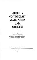 Studies in contemporary Arabic poetry and criticism