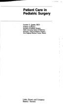 Patient care in pediatric surgery