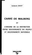 Carré de Malberg et l'origine de la distinction entre souveraineté du peuple et souveraineté nationale