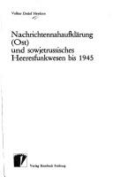 Nachrichtennahaufklärung (Ost) und sowjetrussisches Heeresfunkwesen bis 1945