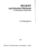 Begriff und absolute Methode