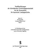 Die Ländlichen Rechtsquellen aus den pfalz-neuburgischen Ämtern Höchstädt, Neuburg, Monheim und Reichertshofen vom Jahre 1585