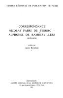 Correspondance, Nicolas Fabri de Peiresc-Alphonse de Rambervillers, 1620-1624