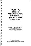 How to write meaningful nursing standards