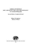 Greek and Roman art, architecture, and archaeology
