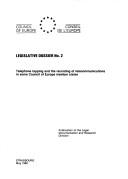 Telephone tapping and the recording of telecommunications in some Council of Europe member states