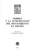 Nebrija y la introducción del Renacimiento en España
