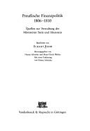 Preussische Finanzpolitik, 1806-1810