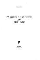 Paroles de sagesse au Burundi