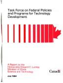 Report of the Task Force on Federal Policies and Programs for Technology Development