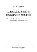 Untersuchungen zur strukturellen Semantik