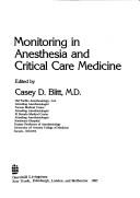 Monitoring in anesthesia and critical care medicine