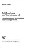 Publikumsbezug und Wahrheitsanspruch