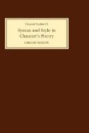 Syntax and style in Chaucer's poetry