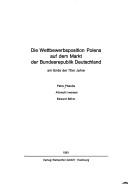 Die Wettbewerbsposition Polens auf dem Markt der Bundesrepublik Deutschland am Ende der 70er Jahre