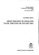High treason in England until the end of Stuart era