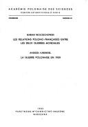Les relations polono-françaises entre les deux guerres mondiales