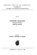 Recherches linguistiques