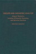 Groups and geometric analysis