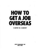 How to get a job overseas