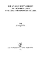 Die Ungeschichtlichkeit des Kalliasfriedens und deren historische Folgen
