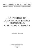 La poética de Juan Ramón Jiménez