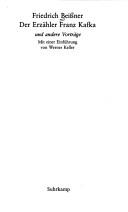 Der Erzähler Franz Kafka und andere Vorträge