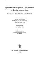 Probleme der Integration Ostschwabens in den bayerischen Staat