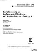Remote sensing for environmental monitoring, GIS applications, and geology III