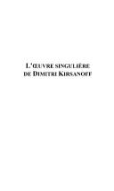 L' oeuvre singulière de Dimitri Kirsanoff