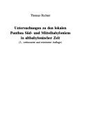 Untersuchungen zu den lokalen Panthea Süd- und Mittelbabyloniens in altbabylonischer Zeit