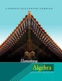Elementary algebra