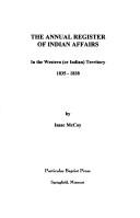 The annual register of Indian affairs