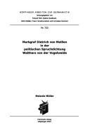 Markgraf Dietrich von Meissen in der politischen Spruchdichtung Walthers von der Vogelweide