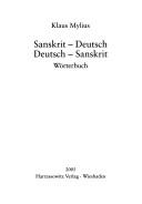 Sanskrit-Deutsch, Deutsch-Sanskrit