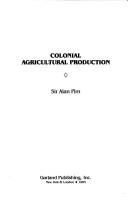 Colonial agricultural production
