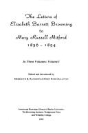 The letters of Elizabeth Barrett Browning to Mary Russell Mitford, 1836-1854