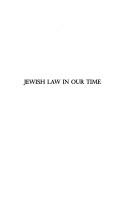 Jewish law in our time