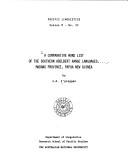 A comparative word list of the Southern Adelbert Range languages, Madang Province, Papua New Guinea