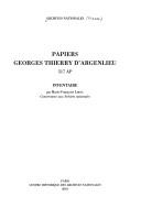 Papiers Georges Thierry D'Argenlieu, 517 AP : inventaire
