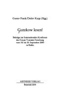 Gutzkow lesen!