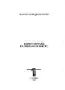 Ritmo y sintaxis en Gonzalo de Berceo